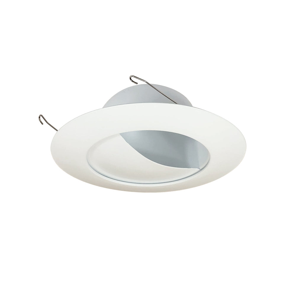 6" Half Moon Wall Wash Trim w/ Reflector, White