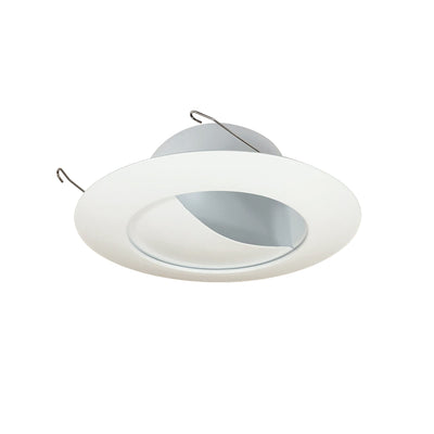 6" Half Moon Wall Wash Trim w/ Reflector, White