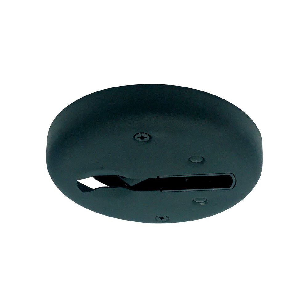 Round Monopoint Canopy for Track Head w/ Double Locking Adapter, Black Finish