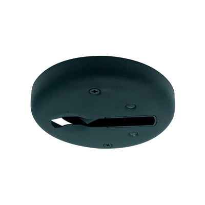 Round Monopoint Canopy for Track Head w/ Double Locking Adapter, Black Finish