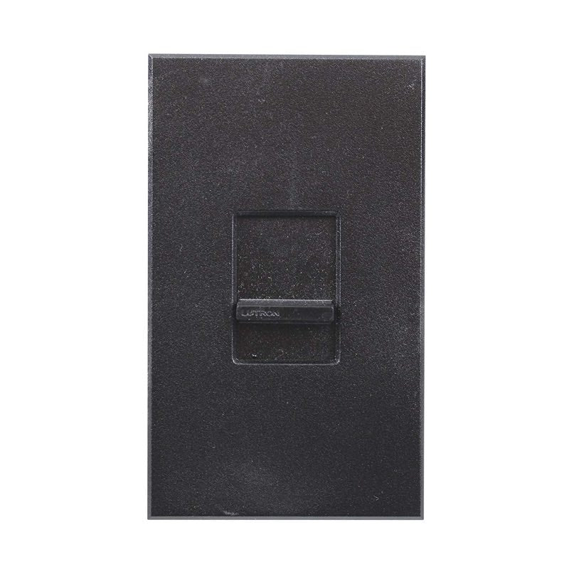 Lutron Nova T Dimmer, 600W Incandescent/Halogen Only, Single-Pole, 120V, Small Control, Wall Plate Included, NT-600-BL, Black