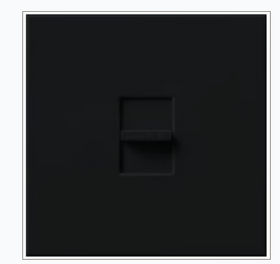 Lutron Nova T Wall Plate  Kit, Single-Gang, Fits 1 Large Nova T/Nova Control, No Fins Broken, Matte Finish, NT-L-NFB-BL, Black