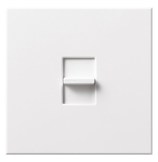 Lutron Nova T Wall Plate  Kit, Single-Gang, Fits 1 Large Nova T/Nova Control, No Fins Broken, Matte Finish, NT-L-NFB-WH, White