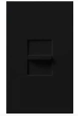 Lutron Nova T Wall Plate Kit, Single-Gang, Fits 1 Small NovaT/Nova Control, No Fins Broken, Matte Finish, NT-S-NFB-BL, Black
