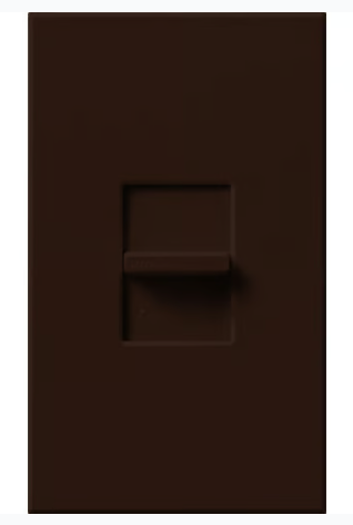 Lutron Nova T Wall Plate Kit, Single-Gang, Fits 1 Small NovaT/Nova Control, No Fins Broken, Matte Finish, NT-S-NFB-BR, Brown