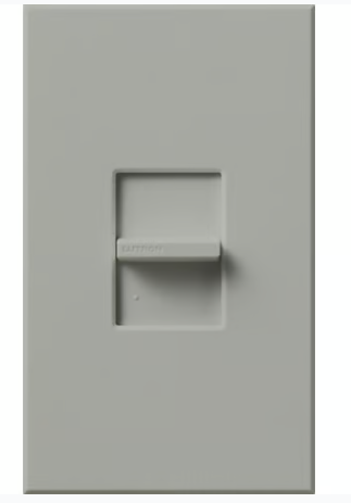 Lutron Nova T Wall Plate Kit, Single-Gang, Fits 1 Small NovaT/Nova Control, No Fins Broken, Matte Finish, NT-S-NFB- GR, Gray
