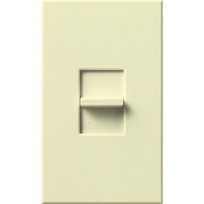 Lutron Nova T LED+ Dimmer Switch, 250W LED, Single Pole, 120V, Small Control, Wall Plate Included, Wall Plate Included, NTCL-250-AL, Almond