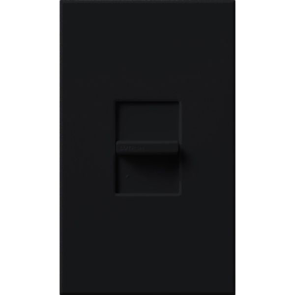 Lutron Nova T LED+ Dimmer Switch, 250W LED, Single Pole, 120V, Small Control, Wall Plate Included, Wall Plate Included, NTCL-250-BL, Black