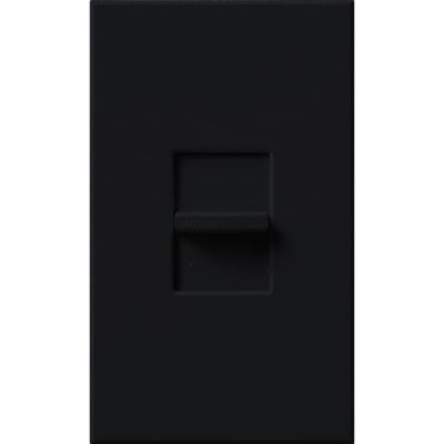 Lutron Nova T LED+ Dimmer Switch, 250W LED, Single Pole, 120V, Small Control, Wall Plate Included, Wall Plate Included, NTCL-250-BL, Black