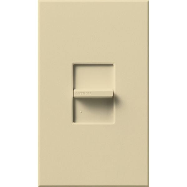 Lutron Nova T LED+ Dimmer Switch, 250W LED, Single Pole, 120V, Small Control, Wall Plate Included, Wall Plate Included, NTCL-250-IV, Ivory