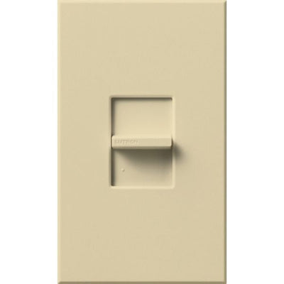 Lutron Nova T LED+ Dimmer Switch, 250W LED, Single Pole, 120V, Small Control, Wall Plate Included, Wall Plate Included, NTCL-250-IV, Ivory