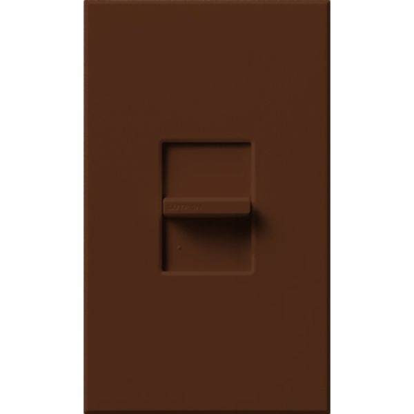 Lutron Nova T LED+ Dimmer Switch, 250W LED, Single Pole, 120V, Small Control, Wall Plate Included, Wall Plate Included, NTCL-250-SI, Sienna