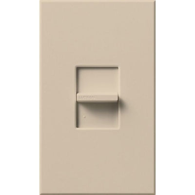 Lutron Nova T LED+ Dimmer Switch, 250W LED, Single Pole, 120V, Small Control, Wall Plate Included, Wall Plate Included, NTCL-250-TP, Taupe