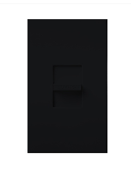 Lutron Nova T ELV Dimmer Switch, 300W, Single-Pole, Neutral Required, 120V, Small Control, Wall Plate Included, NTELV-300-BL, Black