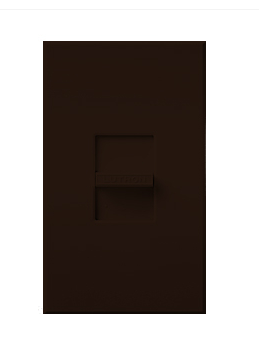 Lutron Nova T ELV Dimmer Switch, 300W, Single-Pole, Neutral Required, 120V, Small Control, Wall Plate Included, NTELV-300-BR, Brown