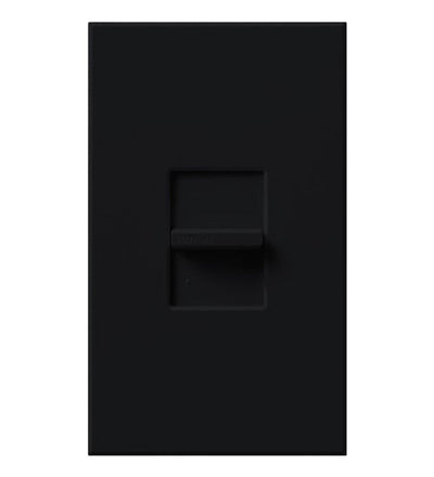 Lutron Nova T ELV Dimmer Switch, 600W, Single-Pole, Neutral Required, 120V, Small Control, Wall Plate Included, NTELV-600-BL, Black