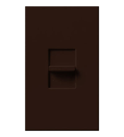 Lutron Nova T ELV Dimmer Switch, 600W, Single-Pole, Neutral Required, 120V, Small Control, Wall Plate Included, NTELV-600-BR, Brown