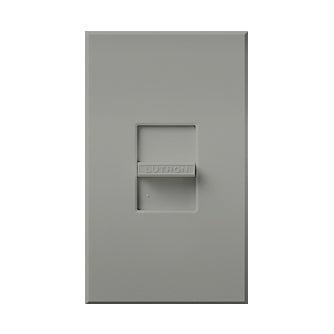 Lutron Nova T ELV Dimmer Switch, 600W, Single-Pole, Neutral Required, 120V, Small Control, Wall Plate Included, NTELV-600-GR, Gray
