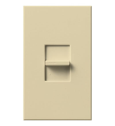 Lutron Nova T ELV Dimmer Switch, 600W, Single-Pole, Neutral Required, 120V, Small Control, Wall Plate Included, NTELV-600-IV, Ivory