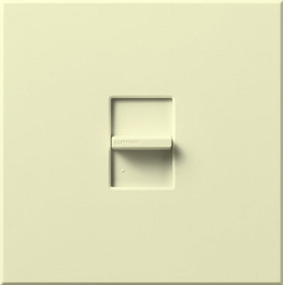 Lutron Nova T Fully Variable Fan-Speed Control, 12A, Single-Pole, 120V, Large Control, Wall Plate Included, NTFS-12E-AL, Almond