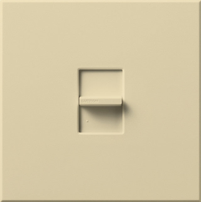 Lutron Nova T Fully Variable Fan-Speed Control, 12A, Single-Pole, 120V, Large Control, Wall Plate Included, NTFS-12E-IV, Ivory