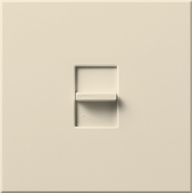 Lutron Nova T Fully Variable Fan-Speed Control, 12A, Single-Pole, 120V, Large Control, Wall Plate Included, NTFS-12E-LA, Light Almond