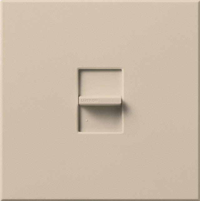 Lutron Nova T Fully Variable Fan-Speed Control, 12A, Single-Pole, 120V, Large Control, Wall Plate Included, NTFS-12E-TP, Taupe