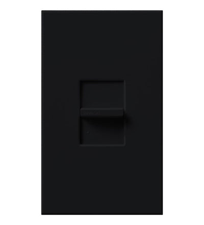 Lutron Nova T Fully Variable Fan-Speed Control, 6A, Single-Pole, 120V, Small Control, Wall Plate Included, NTFS-6E-BL, Black