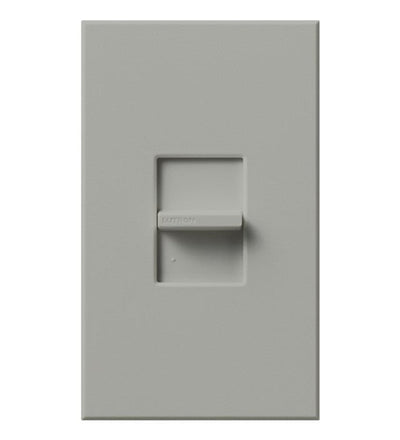 Lutron Nova T Fully Variable Fan-Speed Control, 6A, Single-Pole, 120V, Small Control, Wall Plate Included, NTFS-6E-GR, Gray