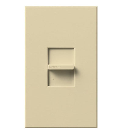 Lutron Nova T Fully Variable Fan-Speed Control, 6A, Single-Pole, 120V, Small Control, Wall Plate Included, NTFS-6E-IV, Ivory