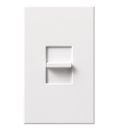 Lutron Nova T Fully Variable Fan-Speed Control, 6A, Single-Pole, 120V, Small Control, Wall Plate Included, NTFS-6E-WH, White