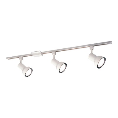 4-ft Track Pack with (3) Step Cylinder PAR30 Track Heads, White