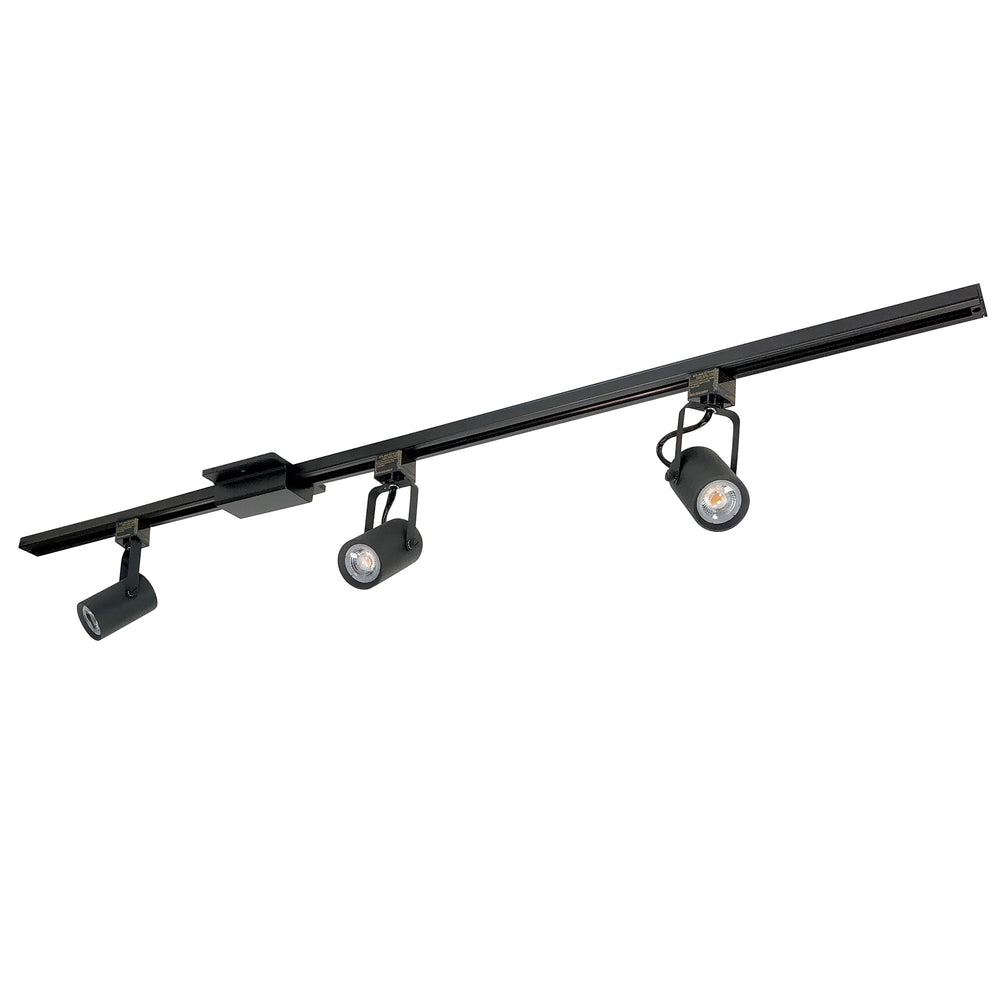 4-ft Track Pack with (3) MAY 800lm LED Track Heads, 2700K, Black Finish