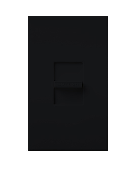Lutron Nova T MLV Dimmer Switch, 800W (1000VA), Single-Pole, No Neutral Required, 277V, Small Control, Wall Plate Included, NTLV-1000-277-BL, Black