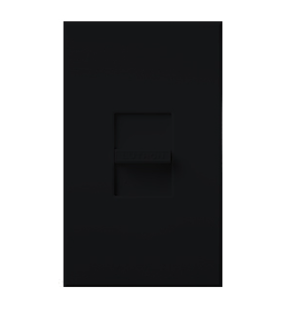 Lutron Nova T MLV Dimmer Switch, 450W (600VA), Single-Pole, No Neutral Required, 120V, Small Control, Wall Plate Included, NTLV-600-BL, Black