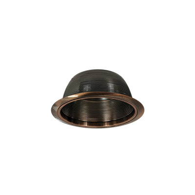 6" BR/PAR30 Stepped Baffle w/ Metal Ring, Copper