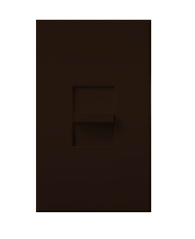 Lutron Nova T Reverse-Phase (ELV) Dimmer Switch, 250W LED or 600W ELV, Single Pole, Neutral Required, 120V, Wall Plate Included, NTRP-250-BR, Brown