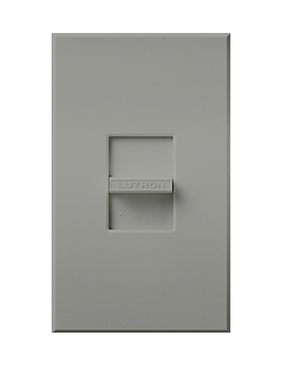 Lutron Nova T Reverse-Phase (ELV) Dimmer Switch, 250W LED or 600W ELV, Single Pole, Neutral Required, 120V, Wall Plate Included, NTRP-250-GR, Gray