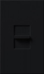 Lutron Nova T 0-10V Dimmer Switch, 8A, 30mA Sink, Single-Pole, No Neutral Required, 120V, Wall Plate Included, NTSTV-DV-BL, Black
