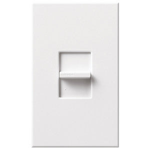 Lutron Nova T 0-10V Dimmer Switch, 8A, 30mA Sink, Single-Pole, No Neutral Required, 120V, Wall Plate Included, NTSTV-DV-WH, White