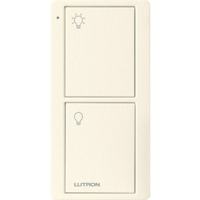 Lutron 2-Button Pico Smart Remote, with Light Icons,PJ2-2B-TBI-L01, Biscuit