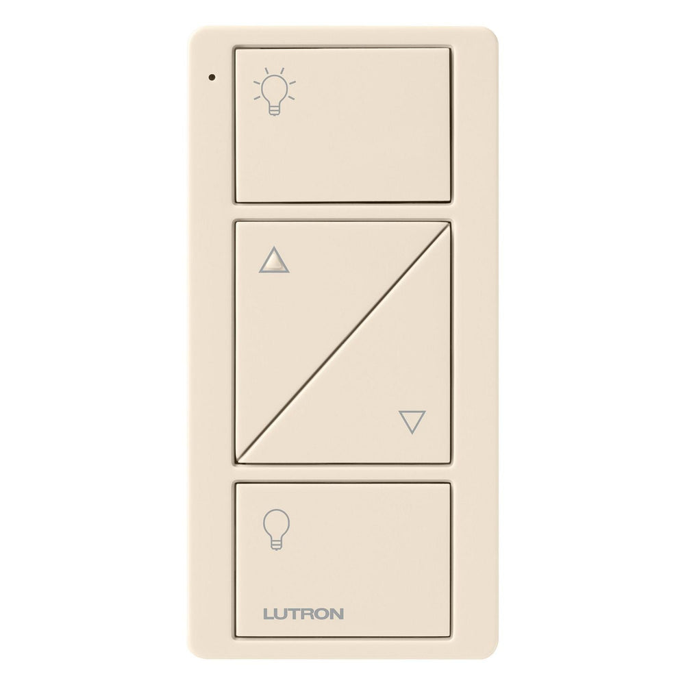 Lutron 2-Button with Raise/Lower, Pico Smart Remote, with Light Icons, PJ2-2BRL-GLA-L01, Light Almond