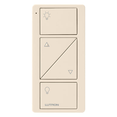 Lutron 2-Button with Raise/Lower, Pico Smart Remote, with Light Icons, PJ2-2BRL-GLA-L01, Light Almond