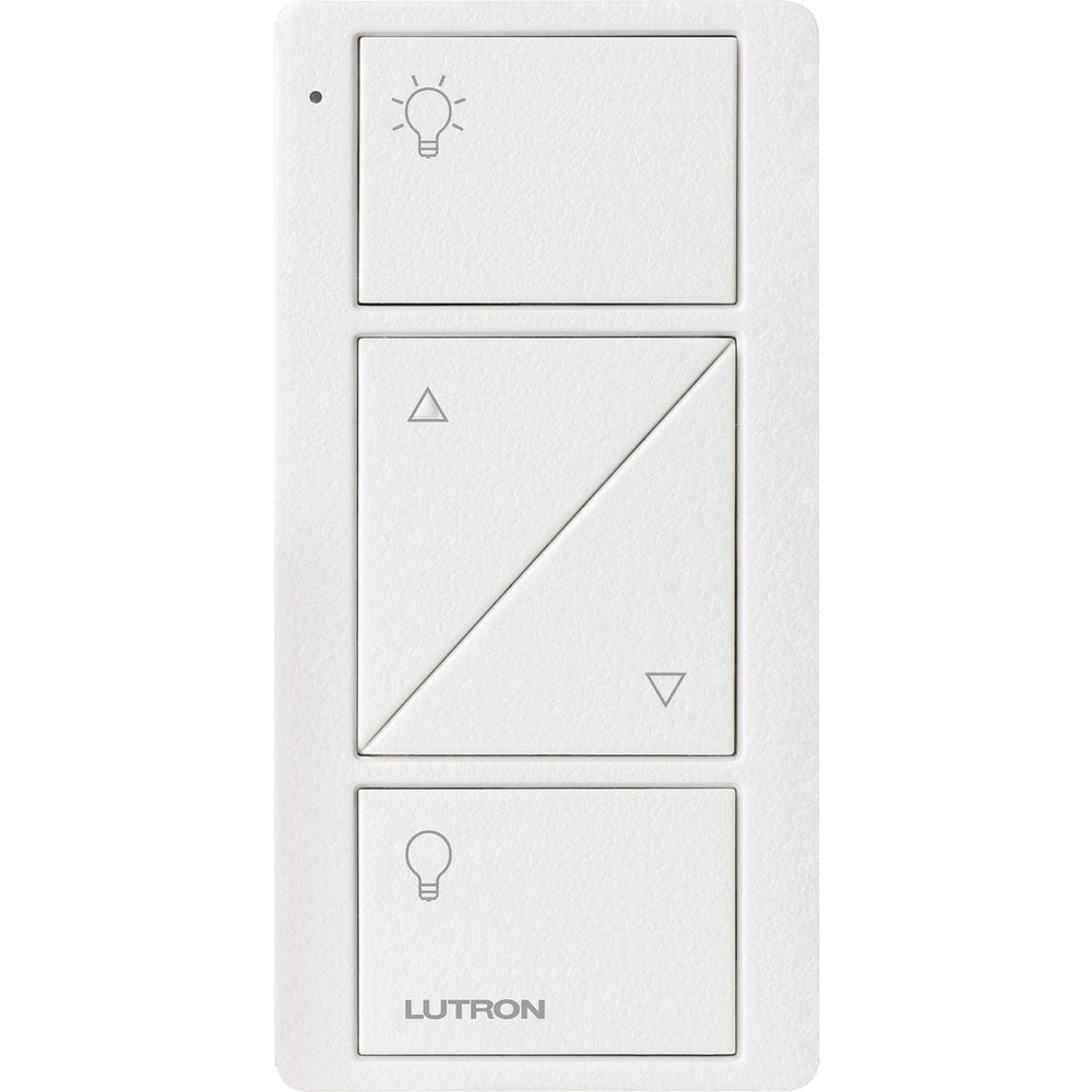 Lutron 2-Button with Raise/Lower, Pico Smart Remote, with Light Icons,PJ2-2BRL-TSW-L01, Snow White