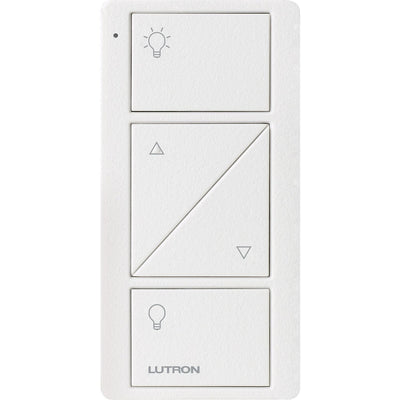 Lutron 2-Button with Raise/Lower, Pico Smart Remote, with Light Icons,PJ2-2BRL-TSW-L01, Snow White