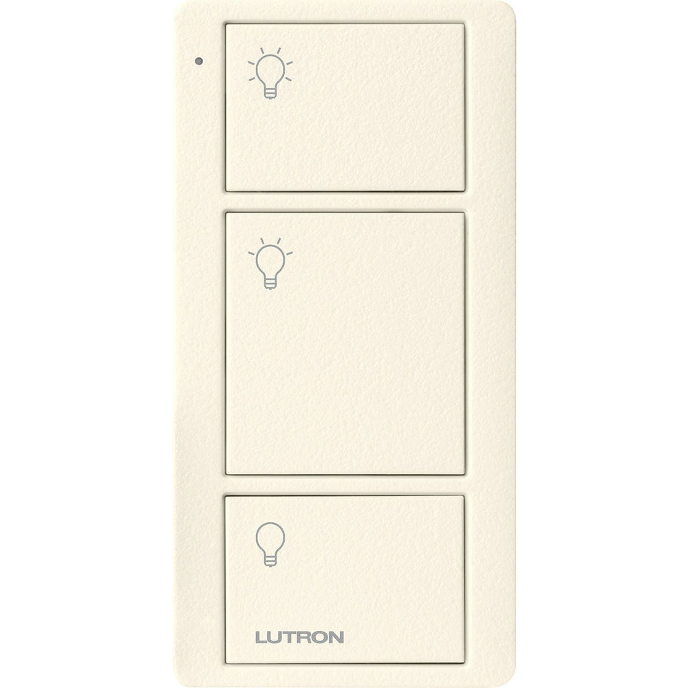Lutron Original 3-Button Original Pico Smart Remote, with Light Icons, PJ2-3B-TBI-L01, Biscuit