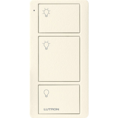 Lutron Original 3-Button Original Pico Smart Remote, with Light Icons, PJ2-3B-TBI-L01, Biscuit