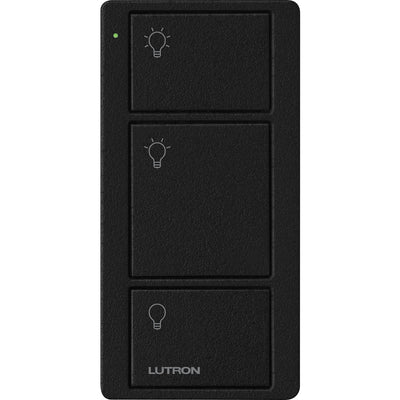 Lutron Original 3-Button Original Pico Smart Remote, with Light Icons, PJ2-3B-TMN-L01, Midnight