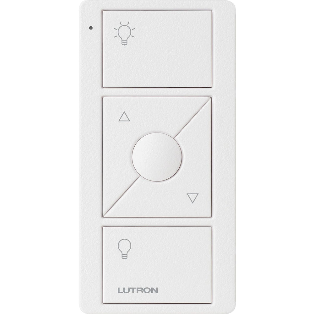Lutron Original 3-Button Pico Smart Remote with Raise/Lower and Preset, with Light Icons, PJ2-3BRL-TSW-L01, Snow White