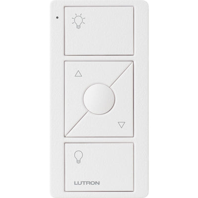 Lutron Original 3-Button Pico Smart Remote with Raise/Lower and Preset, with Light Icons, PJ2-3BRL-TSW-L01, Snow White